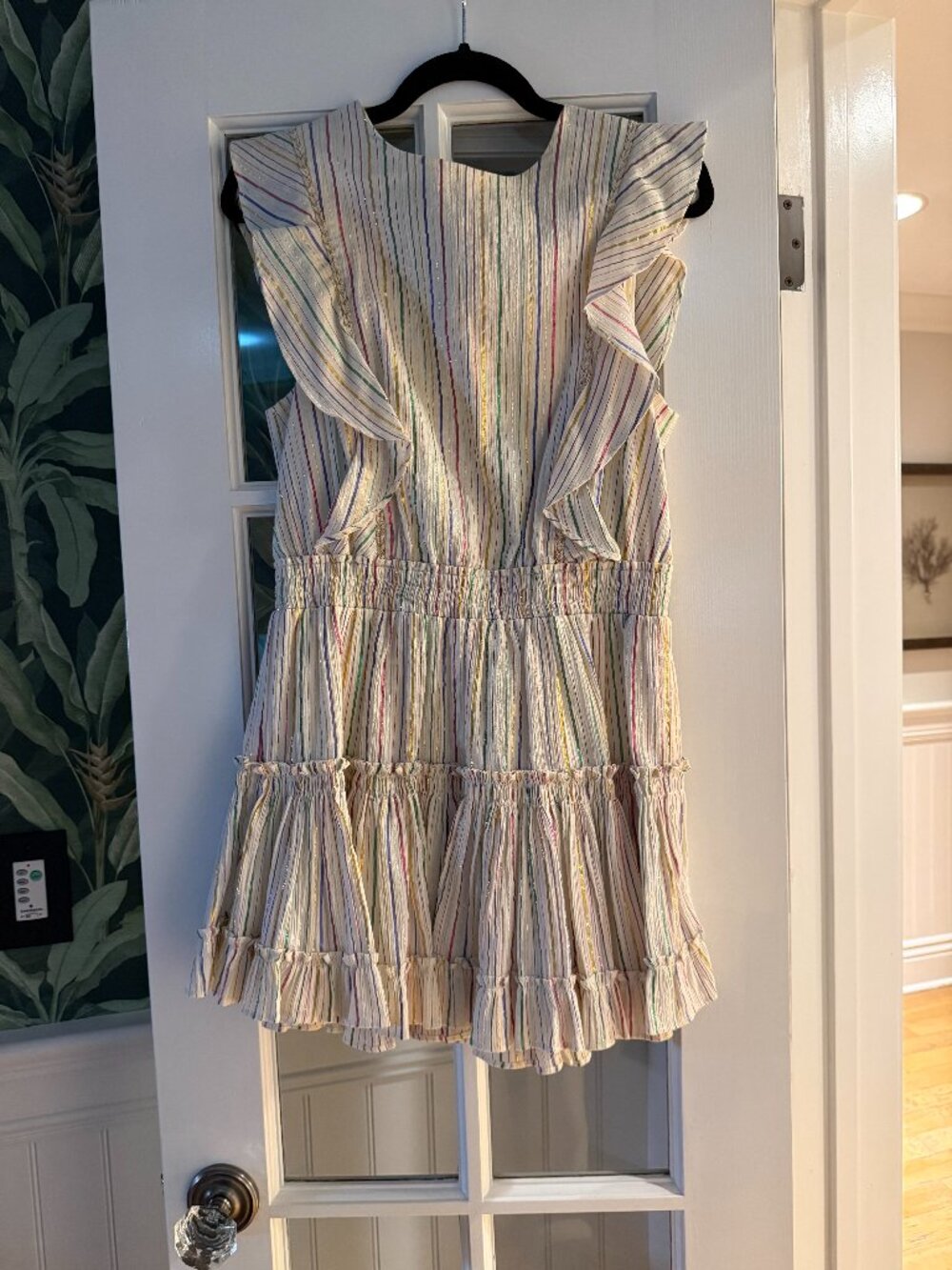 Misa Sleeveless Mini Rainbow Party Dress